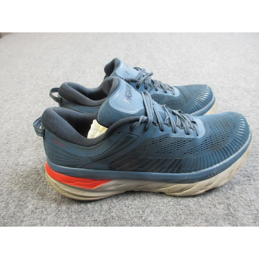 Hoka One One Bondi 7 Shoes Mens Size 12 Blue Running Cushioned Sneakers 1110518